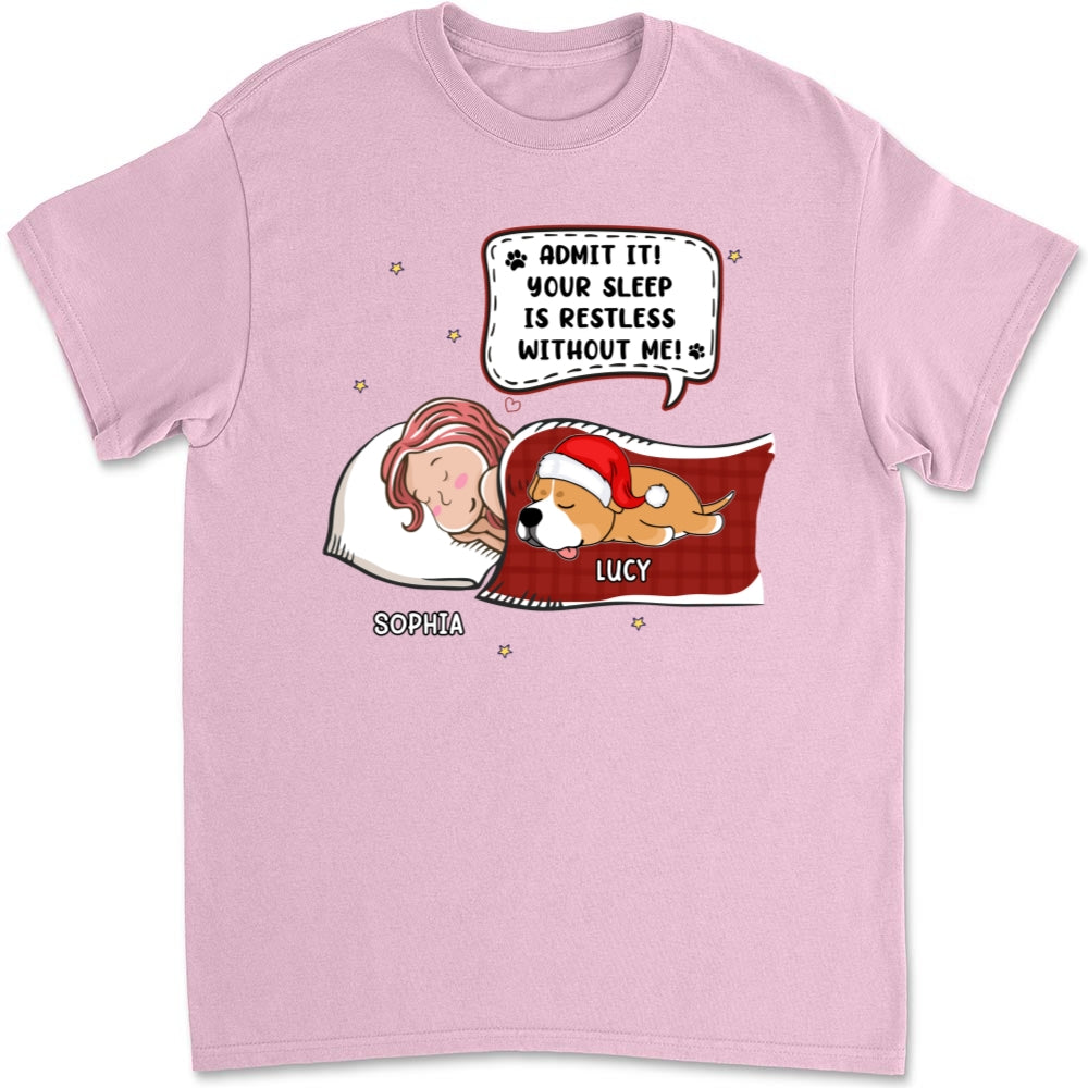 Personalized Unisex 'Sleep Without Me' T - Shirt: Ideal Gift for Pet Lovers