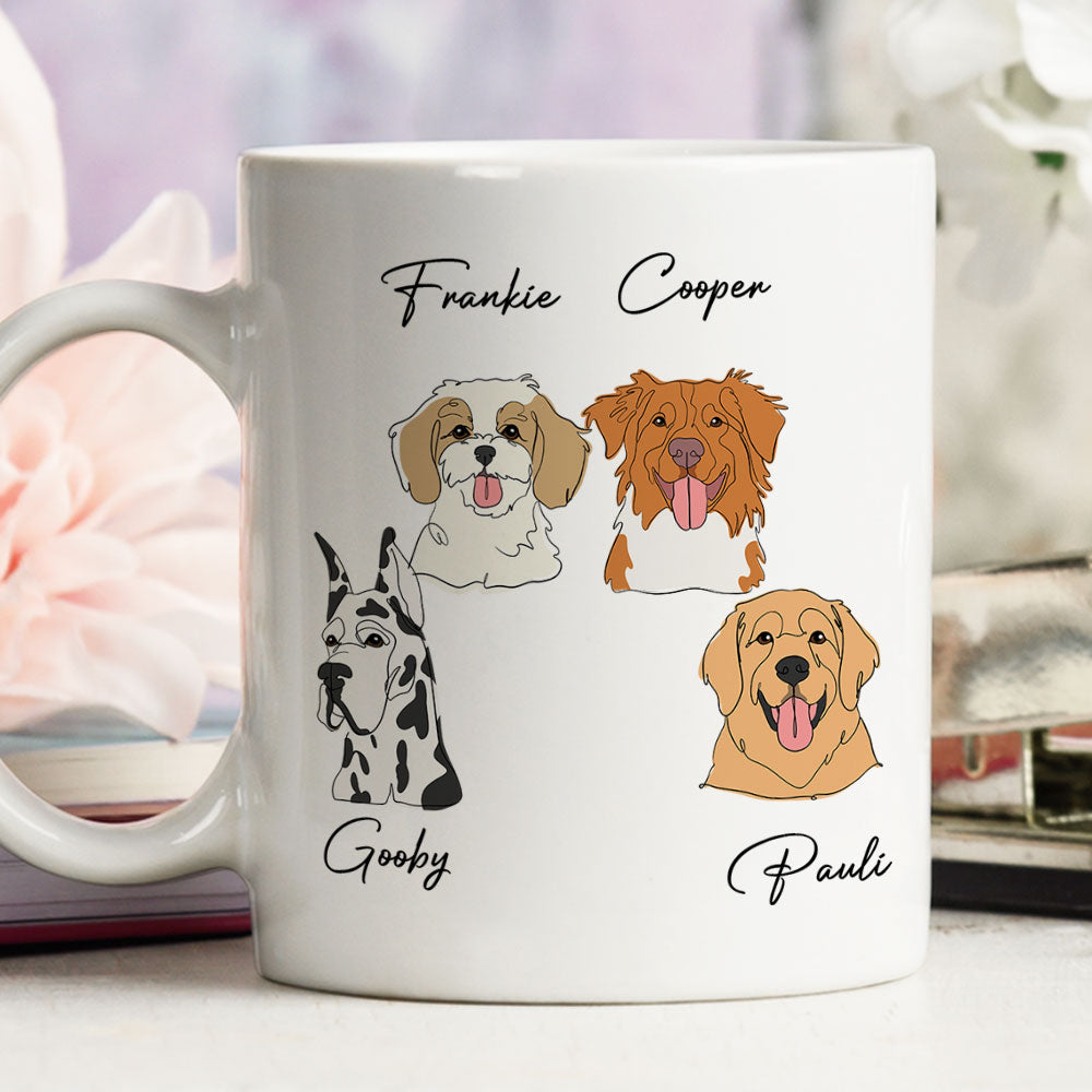 Customizable Personalized Dog-Themed Coffee Mug