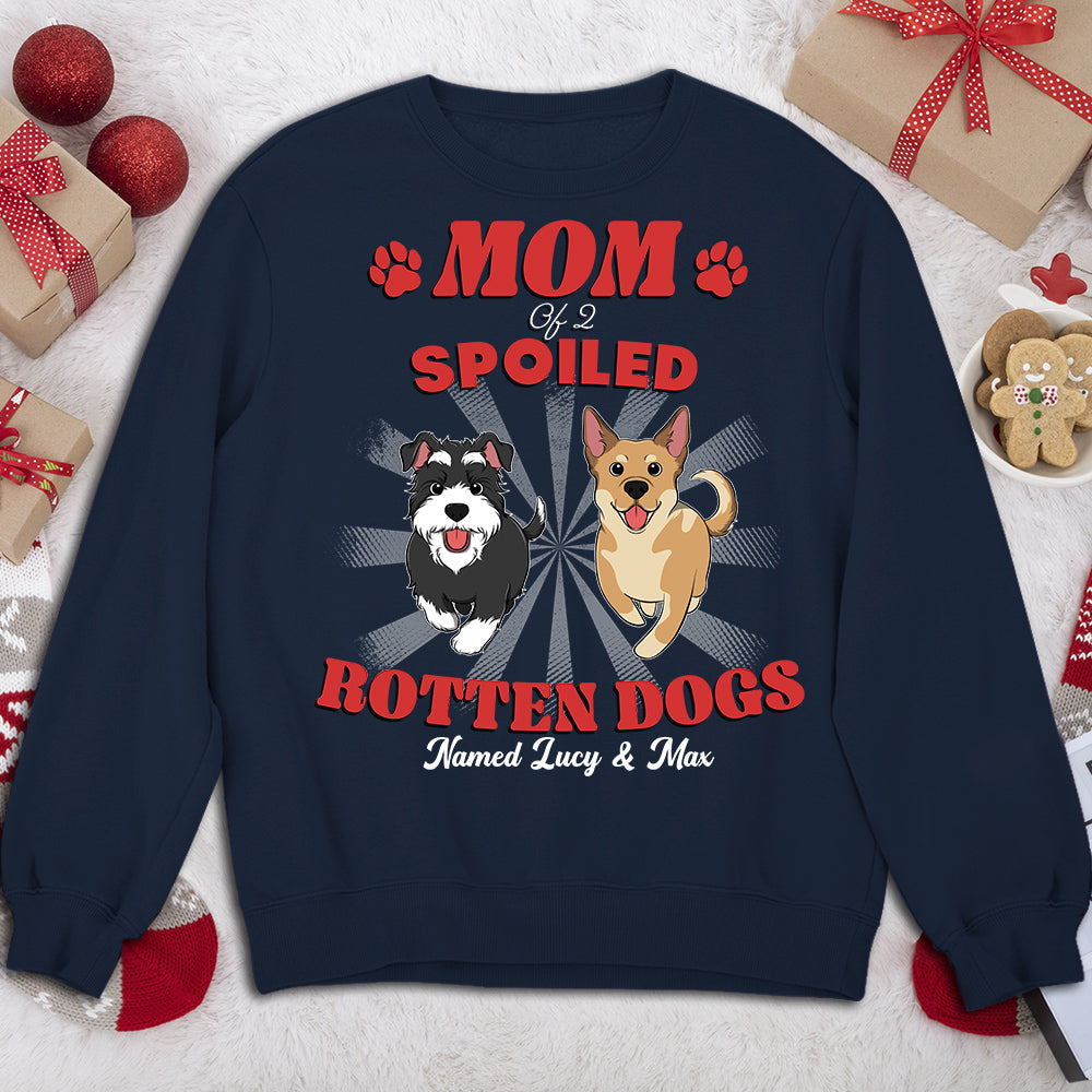 Personalized Dad of Spoiled Rotten Dogs Version 2 Custom Sweatshirt - Ideal Gift for Pet Lovers