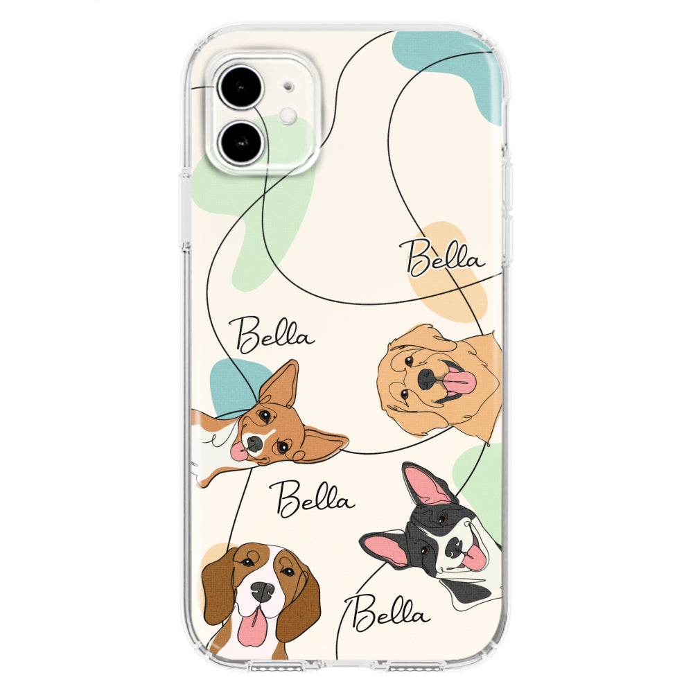 Adorable Customizable Dog Line Personalized Phone Case