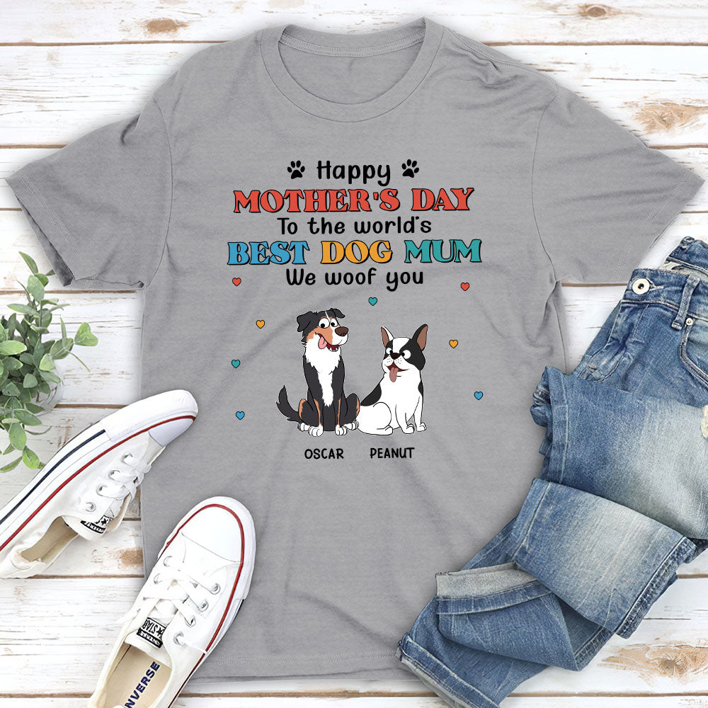 Personalized Woof You Dog Mom Unisex T-shirt - Ideal Gift for Pet Lovers