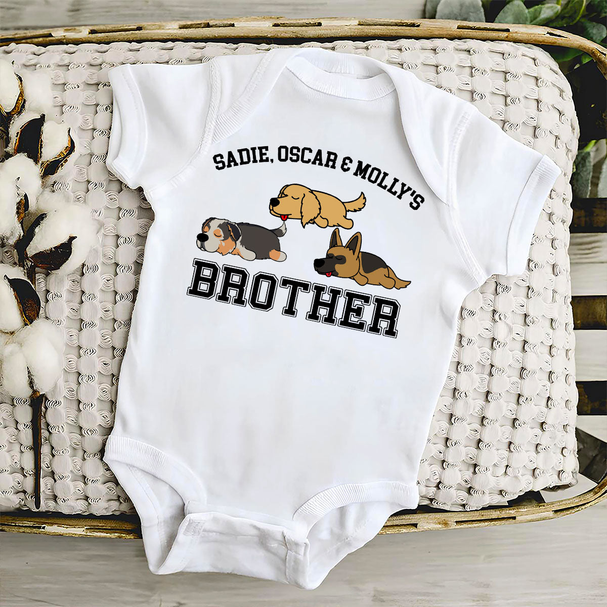 Personalized 'My Sibling Has Paws' Custom Baby Onesie - A Heartwarming Gift