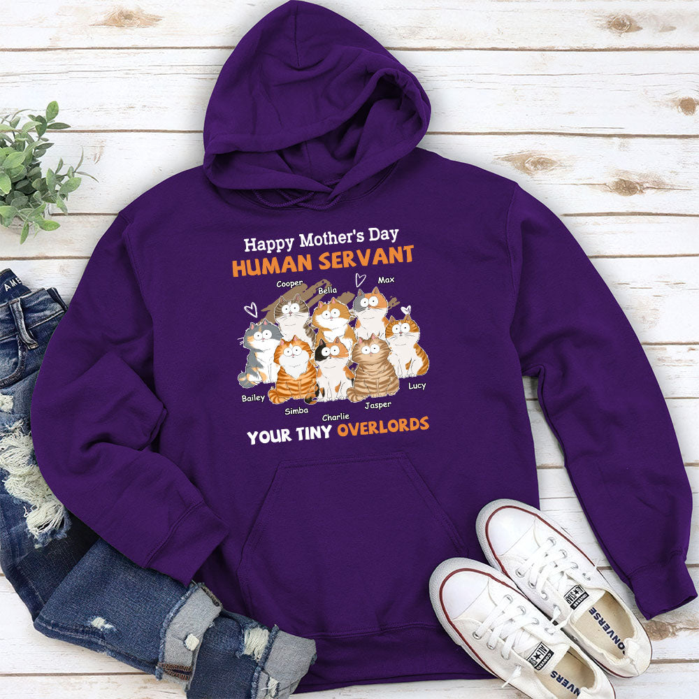 Personalized 'To My Human Servant Mom' Custom Hoodie - Ideal Gift for Pet Lovers