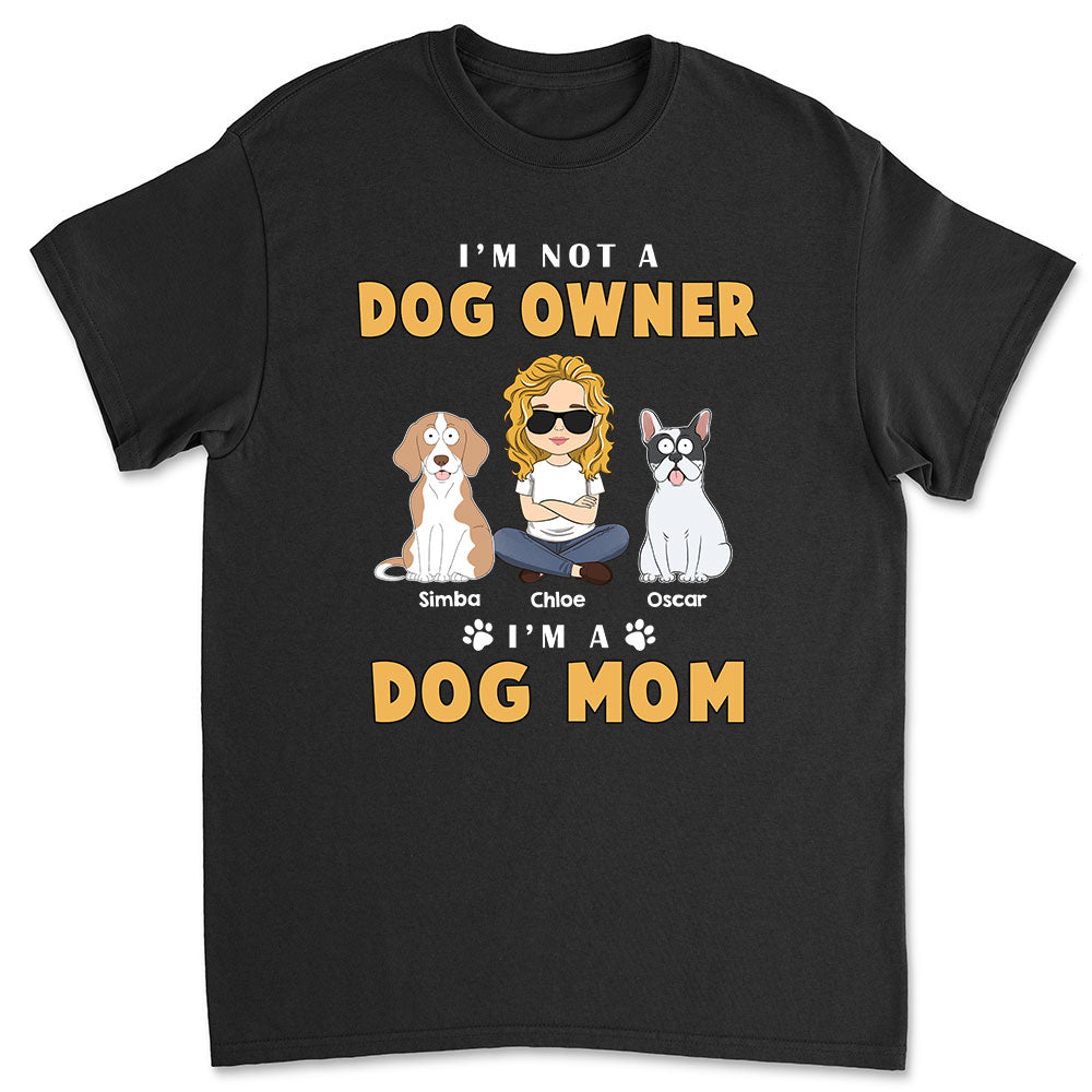 Funny Personalized Custom Unisex Dog Mom T-shirt - Ideal Gift for Pet Lovers