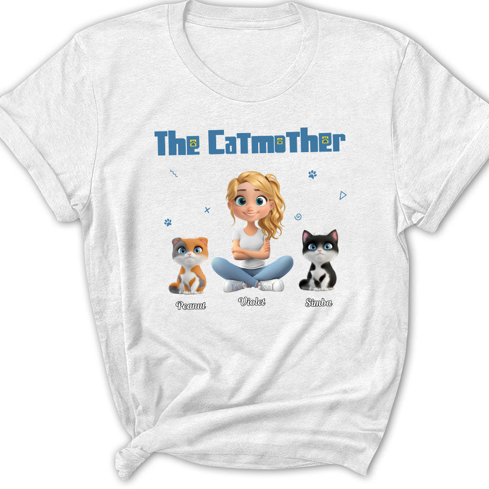 Personalized 'I Am The Catmother' Women's T - Shirt: Ideal Gift for Pet Lovers