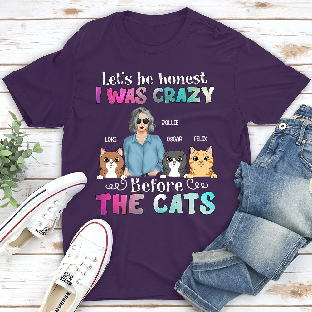 Personalized Crazy Before Cats Unisex T-shirt - Ideal Gift for Pet Lovers