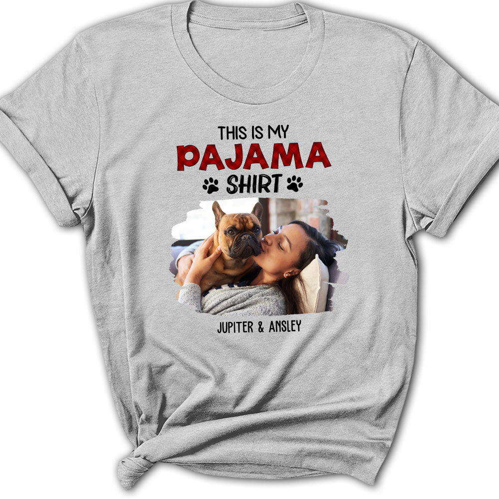 Personalized Custom Women's Sleeping Pajama Shirt with Pet Photos