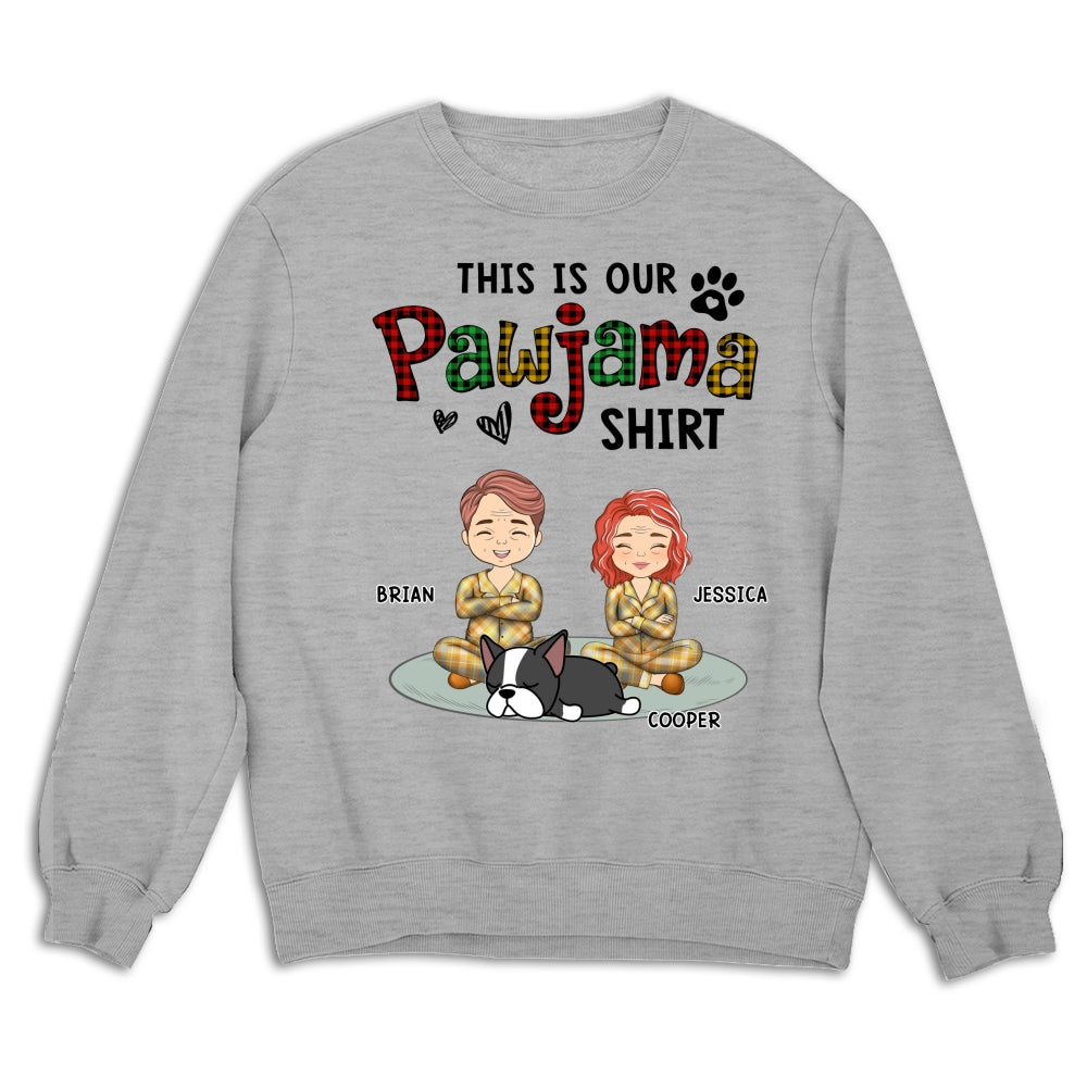 Customizable Pawjama Shirt for Couples - Personalized Pet Lover's Sweatshirt