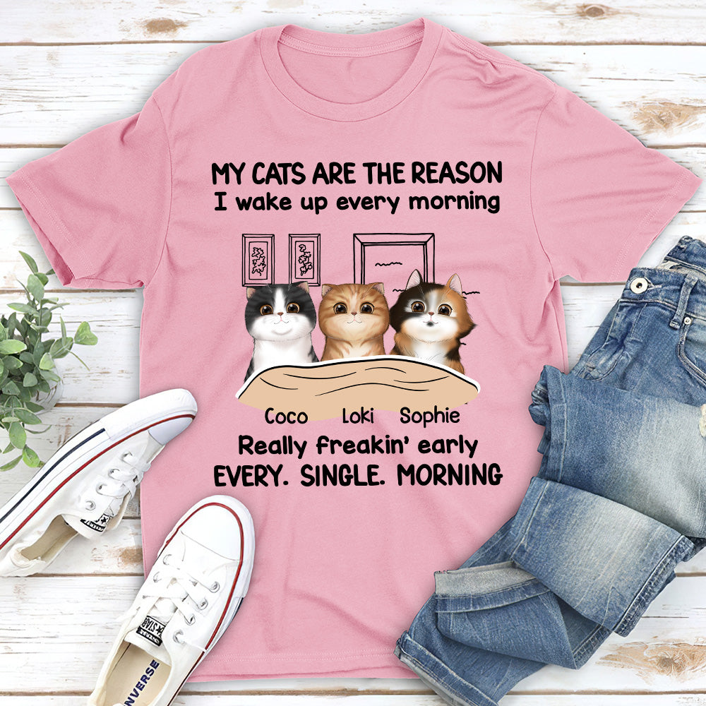 Customizable Unisex 'Wake Up Early' T-shirt - Ideal Gift for Pet Lovers