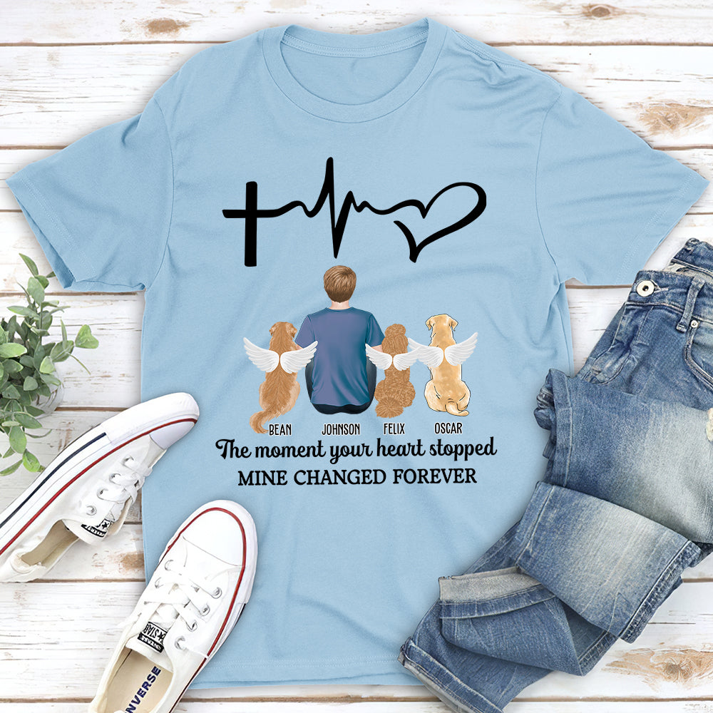Personalized Memorial Unisex T-shirt - Honor the Moment Your Pet's Heart Stopped