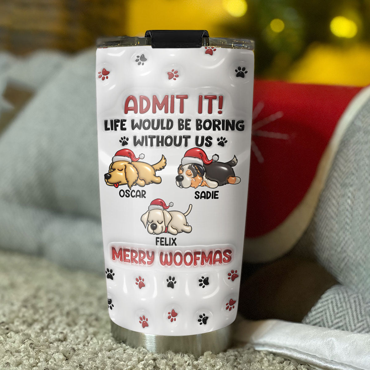 Admit It Winter - Personalized 3D Inflated Effect Custom Tumbler for All Seasons