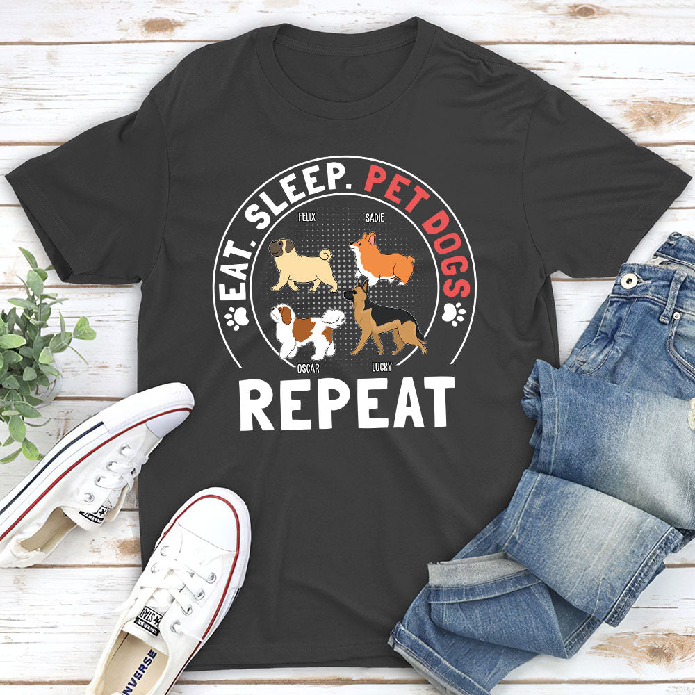 Personalized Custom Unisex Pet Dog Repeat T-shirt - Ideal Gift for Pet Lovers