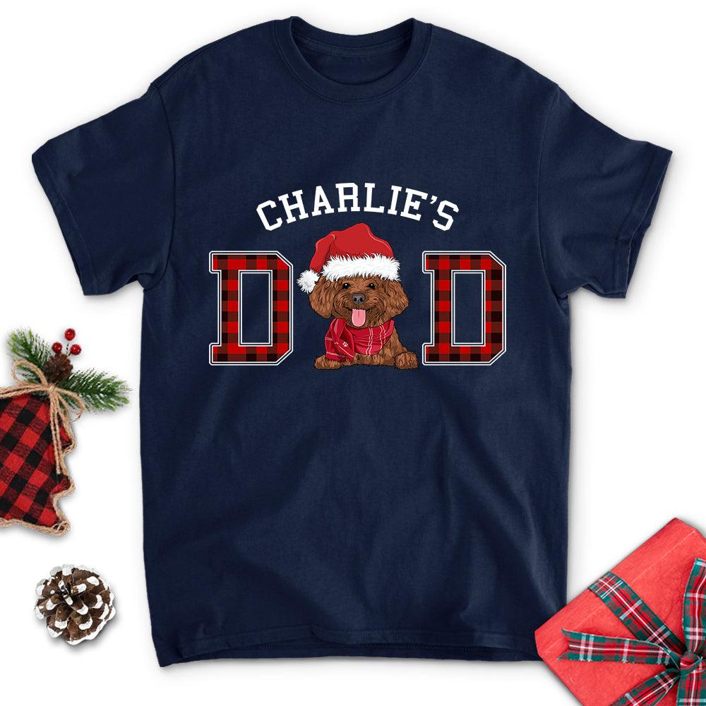 Customizable Christmas Dog Dad/Mom Unisex T-shirt - Perfect Gift for Pet Lovers