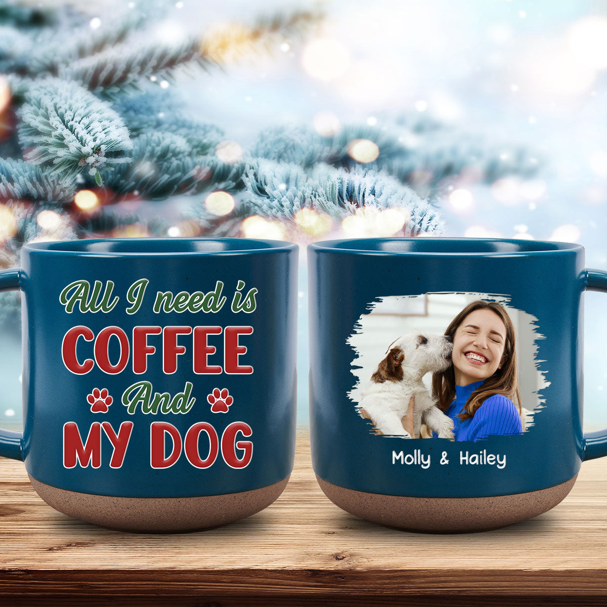 Personalized Custom Pottery Mug - Upload Your Photo for All - Dog Lovers' Version