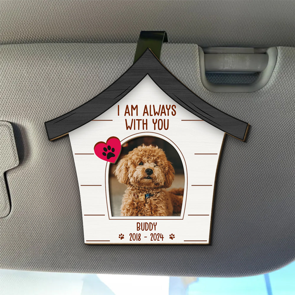 Personalized 'I Am With You' Custom Car Visor Clip - Add Style to Your Ride