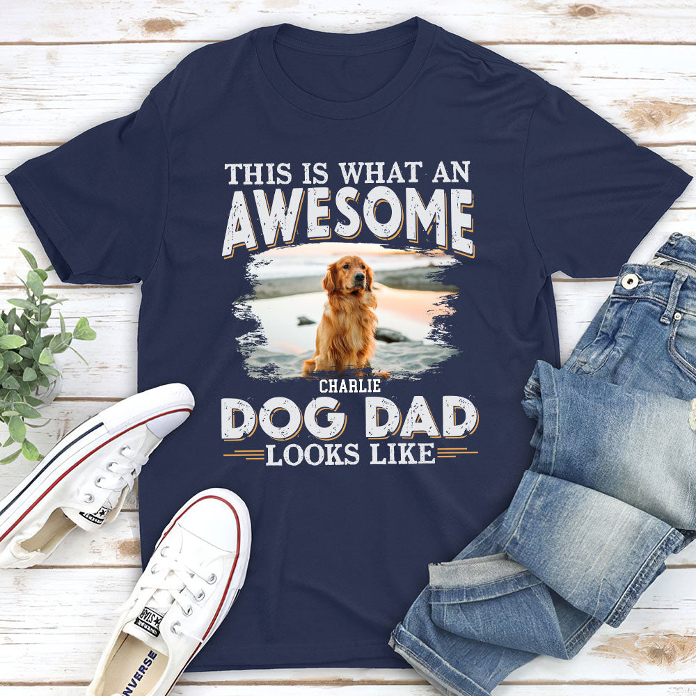 Personalized Custom Unisex Dog Dad Look - Alike Photo T - shirt: Ideal Gift for Pet Lovers