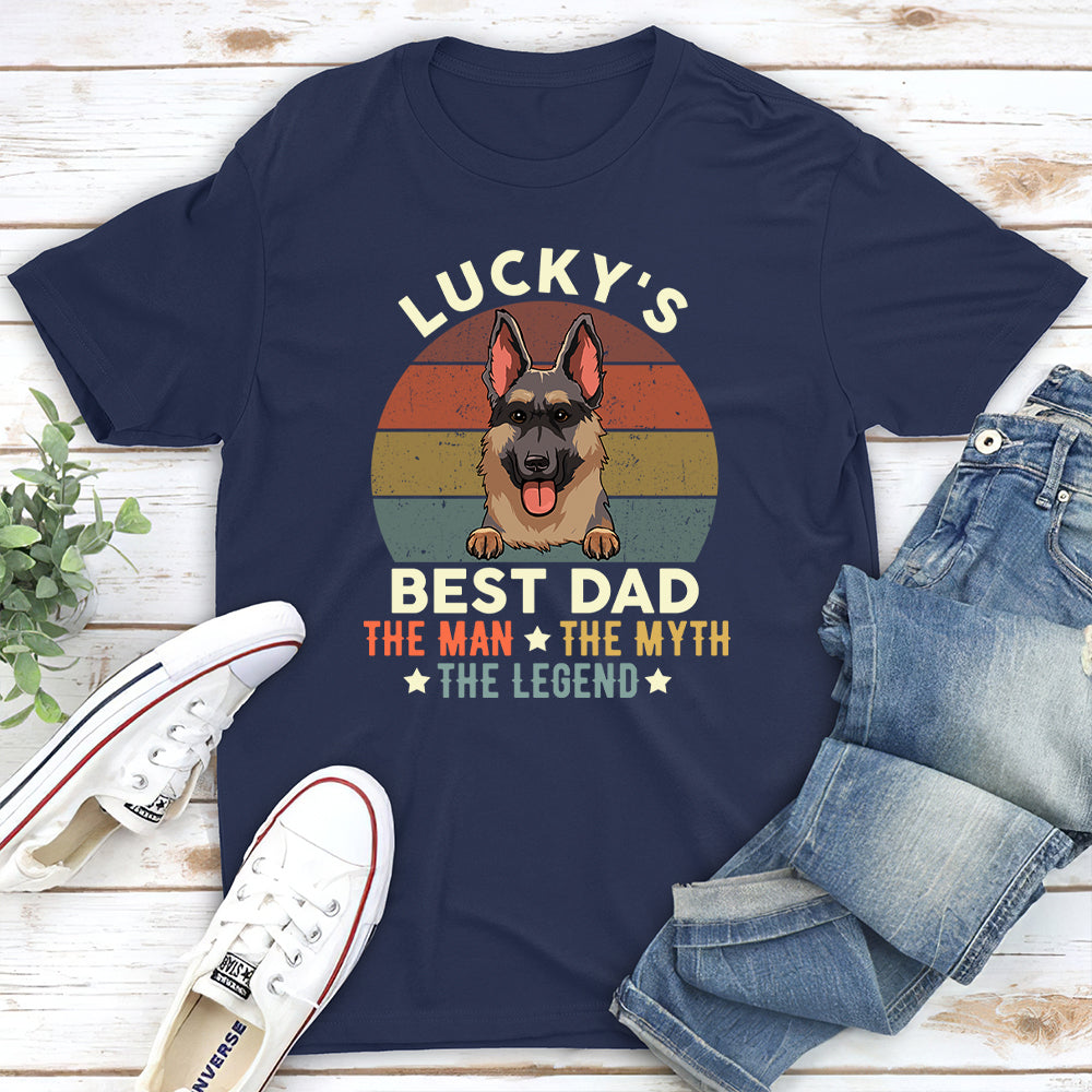 Personalized Unisex 'Dog Dad The Man' T-shirt - Ideal Gift for Pet Lovers