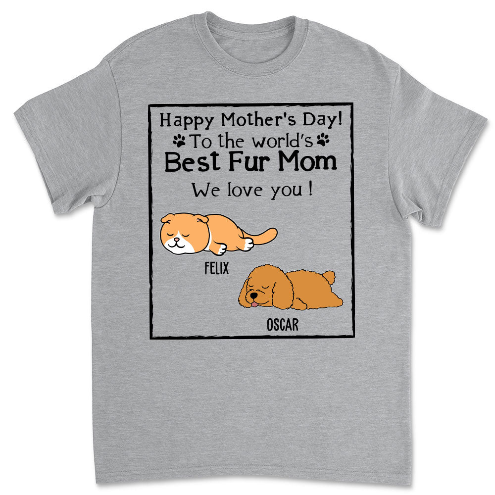 Best Cat and Dog Mom - Personalized Custom Unisex T-shirt for Pet Lovers