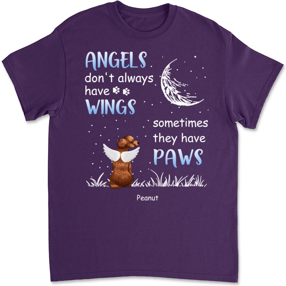 Personalized Angels Don't Always Have Wings Unisex T-Shirt - Ideal Gift for Pet Lovers