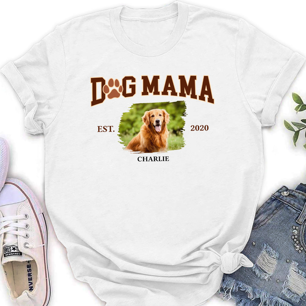 Customizable Dog Mama Photo Women's T-Shirt - Ideal Gift for Pet Lovers