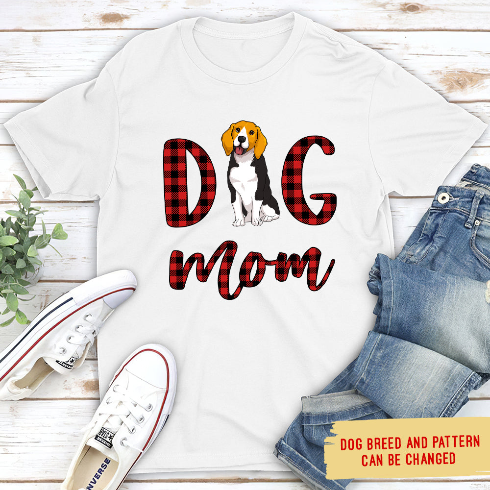 Customizable Dog Mom Pattern Unisex T-shirt - Ideal Gift for Pet Lovers