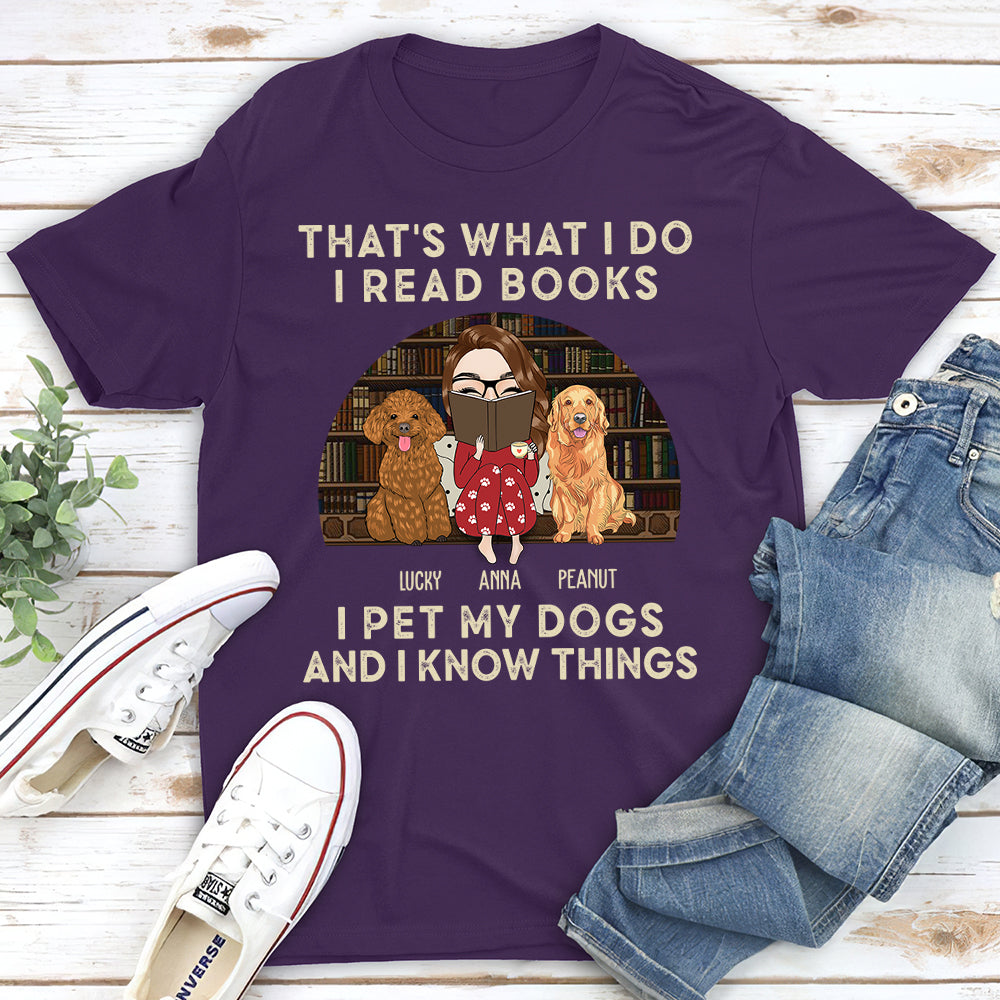 Personalized Unisex 'Reading And Dogs' T-shirt - Ideal Gift for Pet Lovers