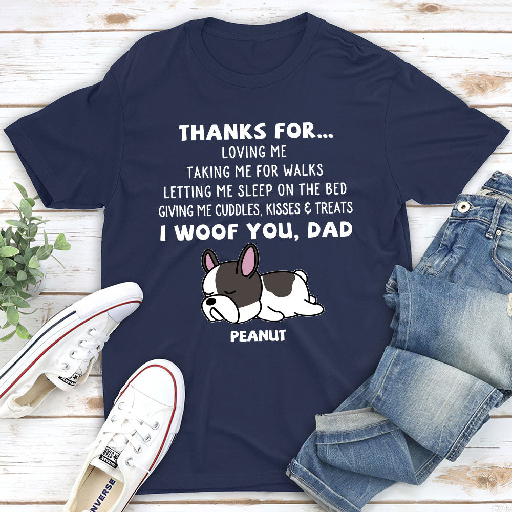 Personalized Unisex 'Thanks For Loving Me' T-shirt - Ideal Gift for Pet Lovers