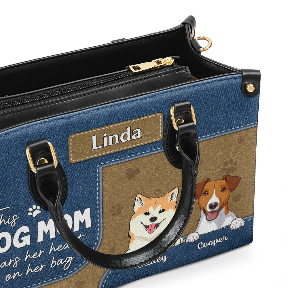 Personalized Custom Leather Handbag for Dog Moms