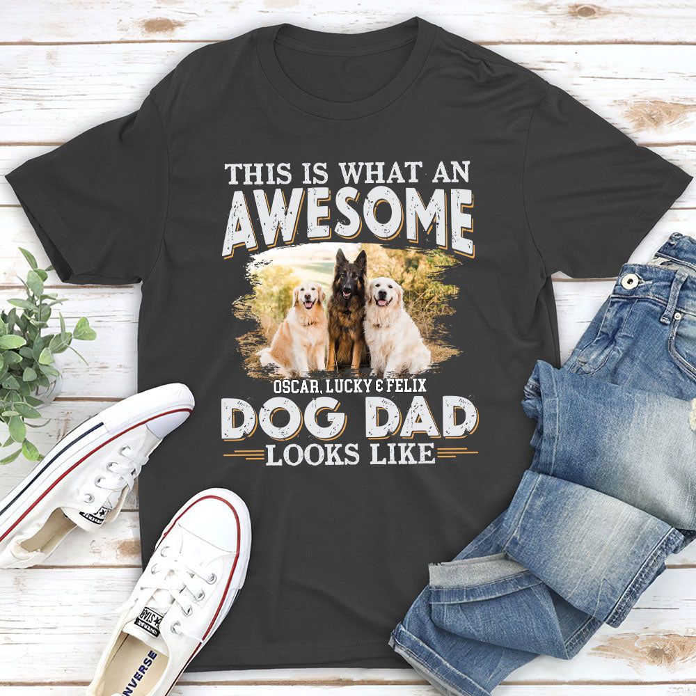 Personalized Custom Unisex Dog Dad Look - Alike Photo T - shirt: Ideal Gift for Pet Lovers