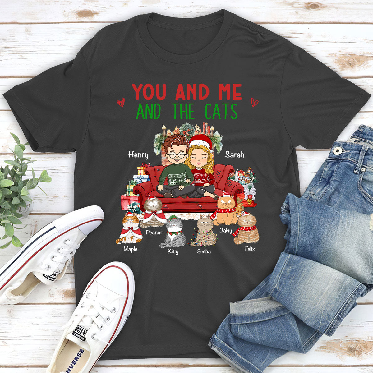 You Me Cat - Customizable Unisex Personalized T-shirt for Pet Lovers