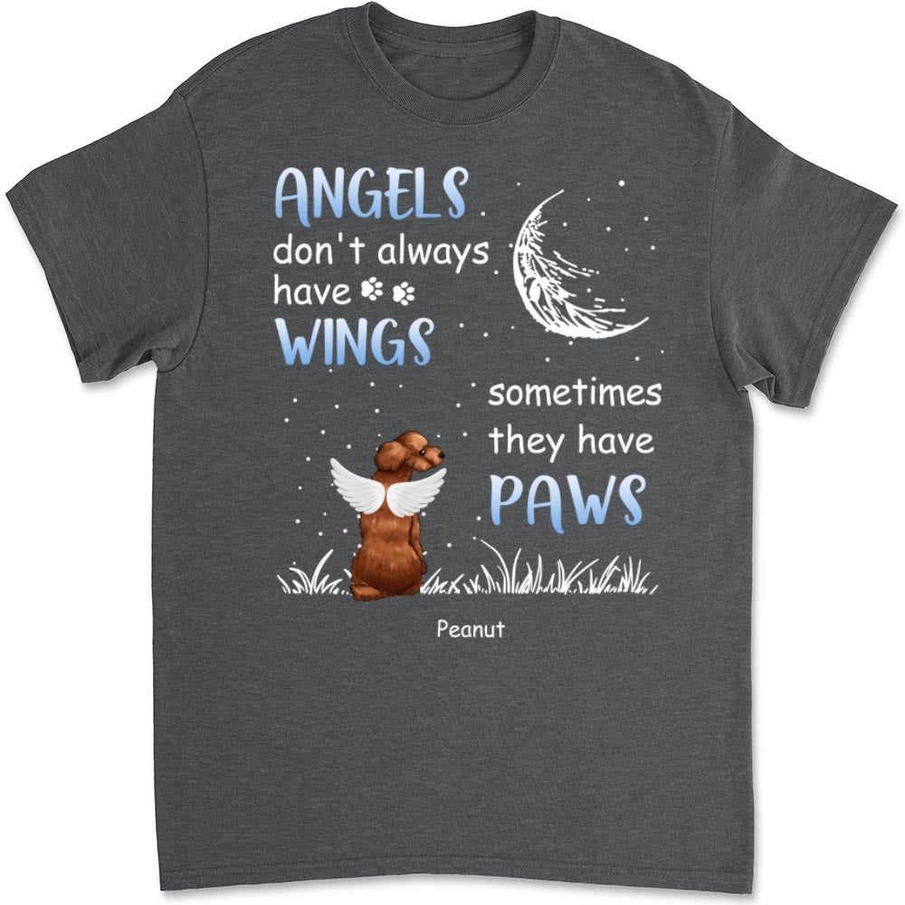 Personalized Angels Don't Always Have Wings Unisex T-Shirt - Ideal Gift for Pet Lovers