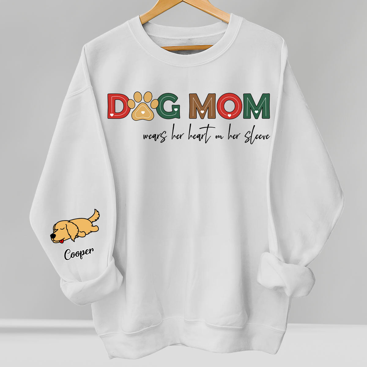Personalized Dog Mom Heart Version 2 Custom Sweatshirt - Ideal Gift