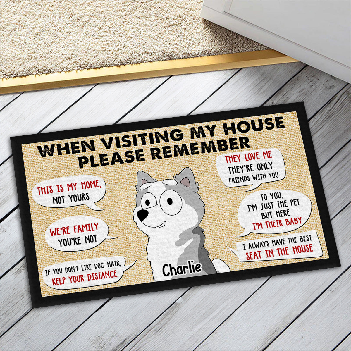 Personalized Pet Photo Doormat - A Warm Welcome for Your Home