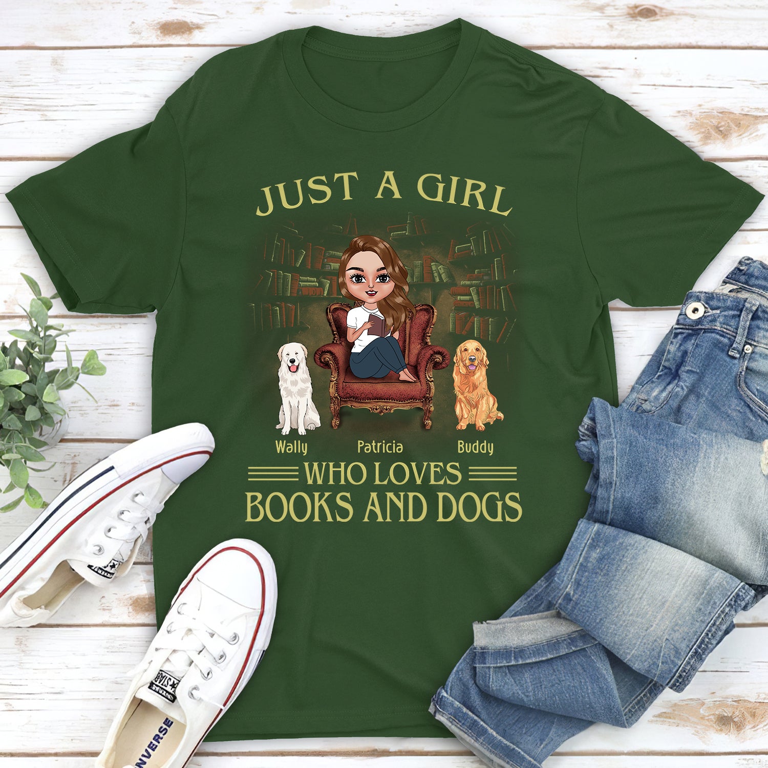 Just A Girl - Personalized Unisex Custom T - shirt for Pet Lovers