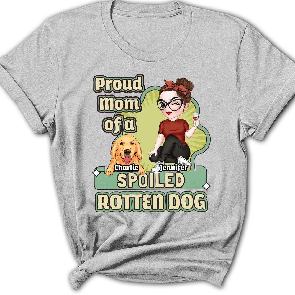 Spoiled Rotten Dog Version 2 - Customizable Personalized Women's T-Shirt for Pet Lovers