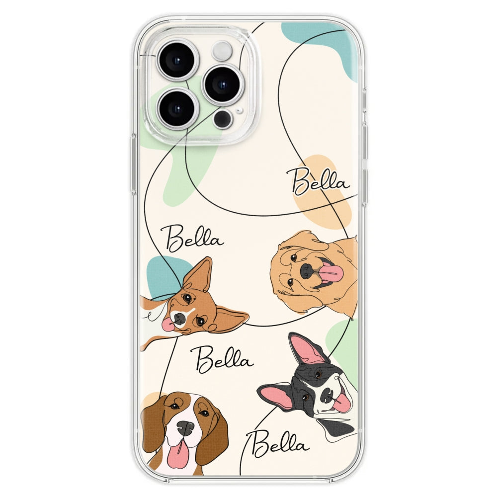 Adorable Customizable Dog Line Personalized Phone Case