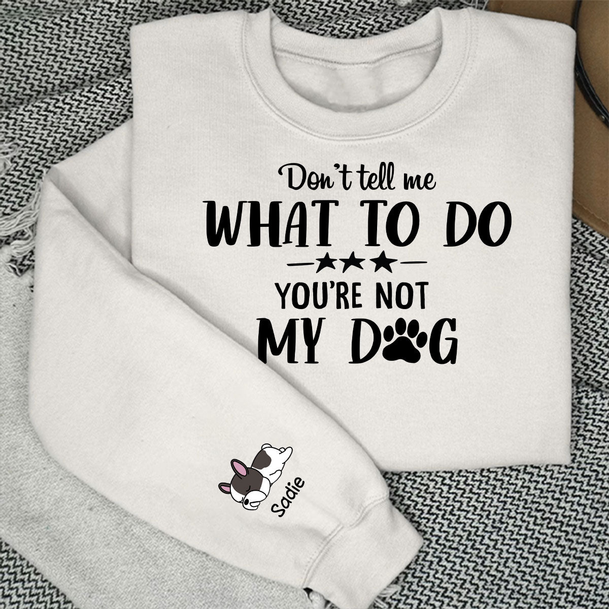 Personalized 'My Dog Tells Me' Custom Sweatshirt for Pet Lovers