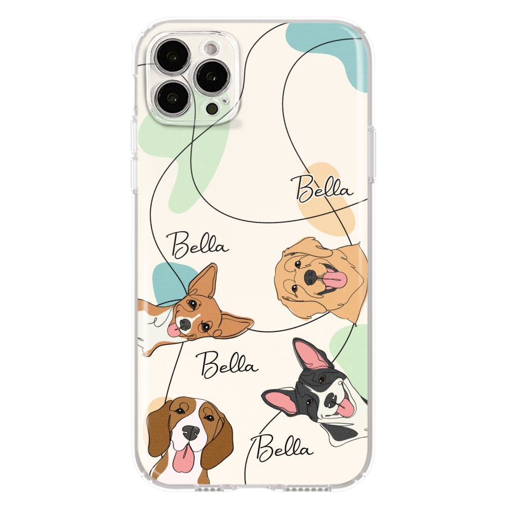 Adorable Customizable Dog Line Personalized Phone Case