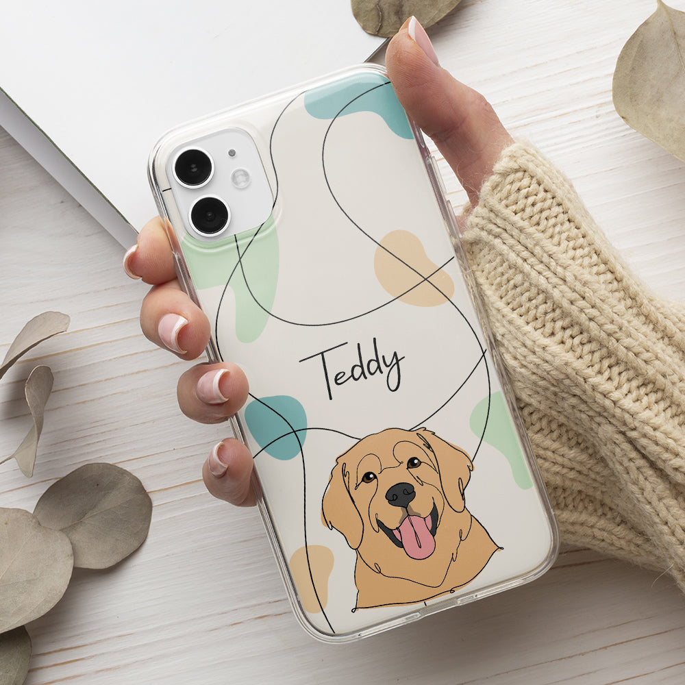 Adorable Customizable Dog Line Personalized Phone Case