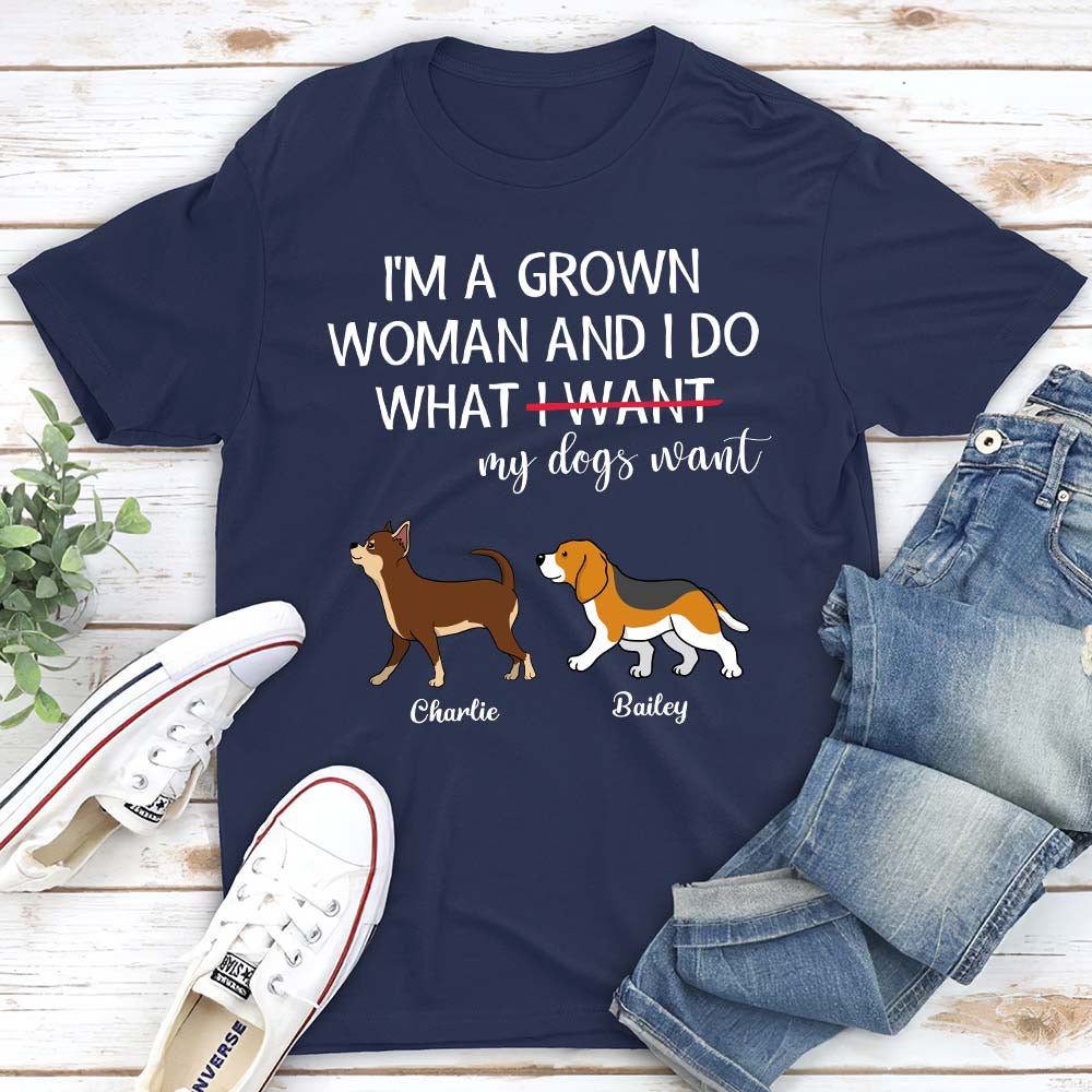 Personalized Custom Unisex 'I'm A Grown Woman' T-shirt - Ideal Gift for Pet Lovers