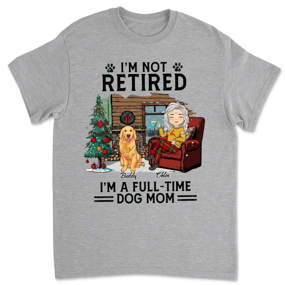 Personalized Full - time Dog Mom Winter Unisex T - Shirt: A Perfect Gift