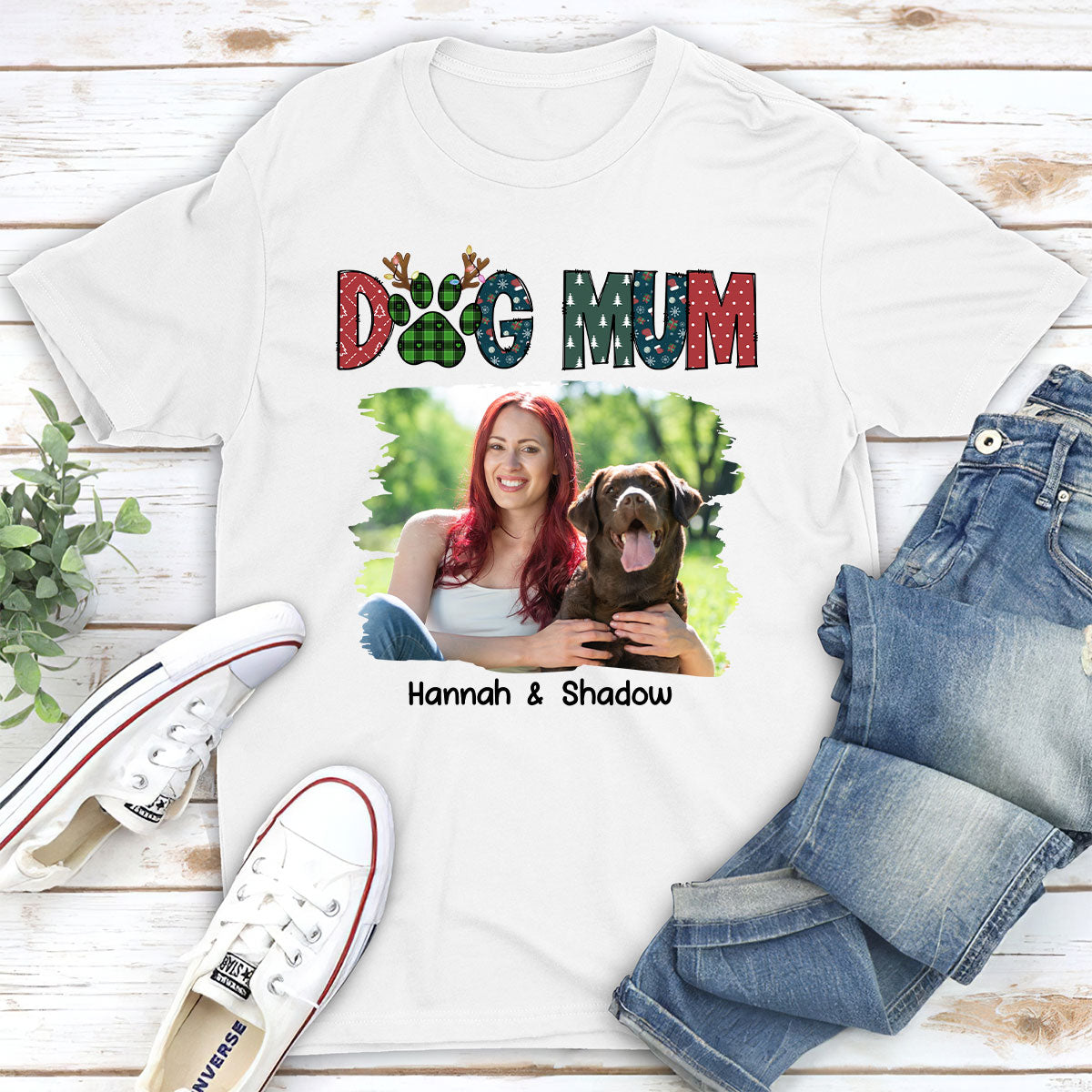 Personalized Custom Unisex 'My Lovely Dog Mom' Photo T-shirt - Ideal Gift for Pet Lovers