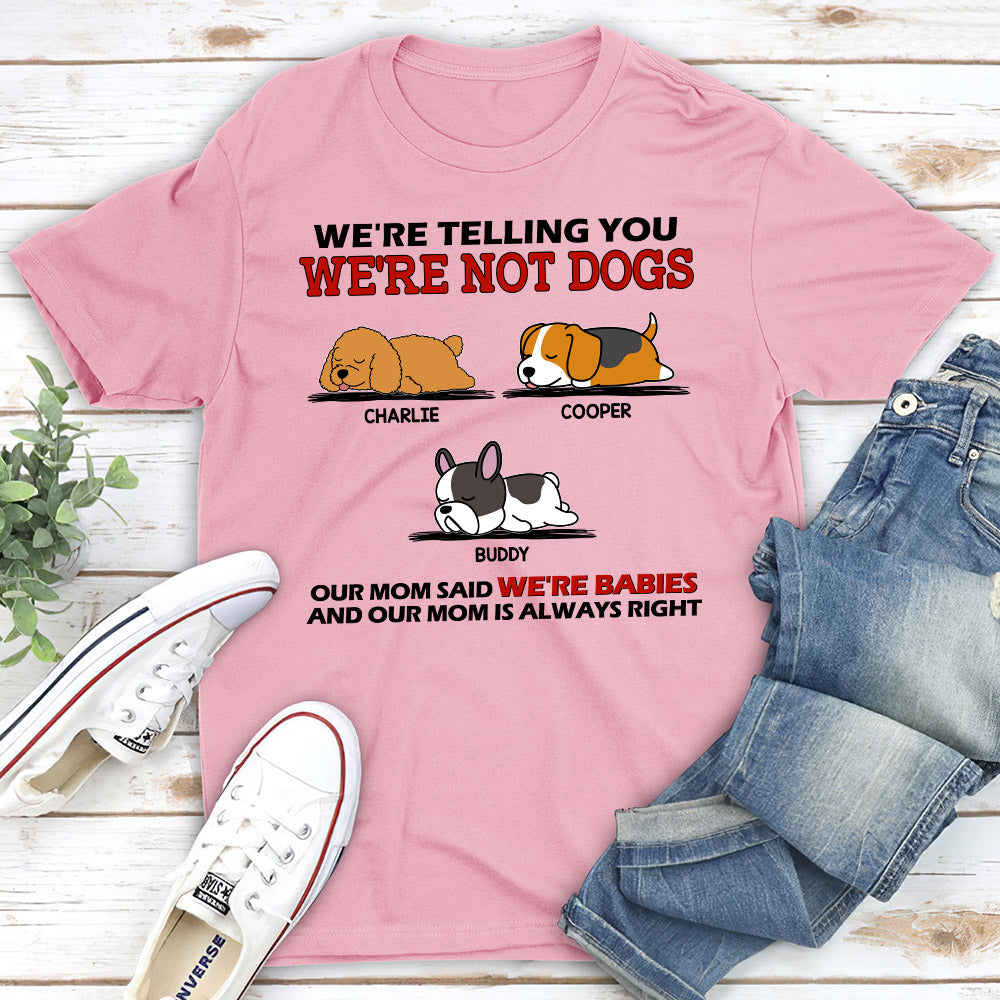 Personalized 'I Am Not A Dog' Unisex T-shirt - Ideal Gift for Pet Lovers