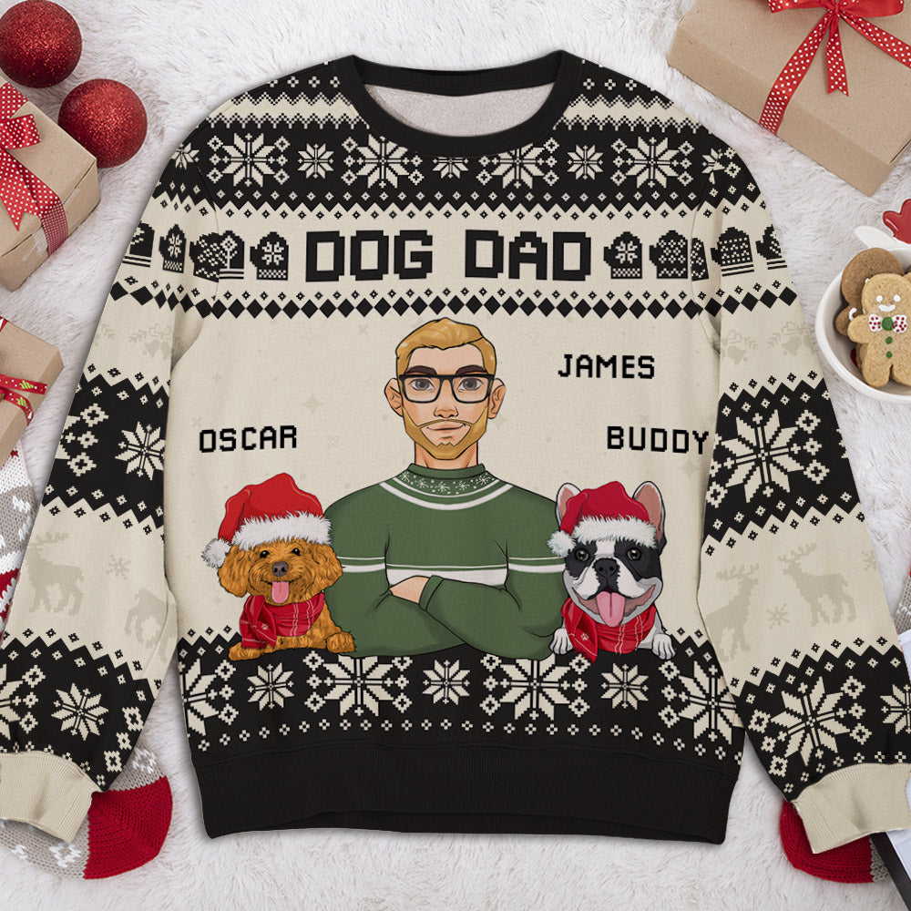 Cool Personalized All-Over-Print Dog Mom Sweatshirt - Ideal Gift for Pet Lovers