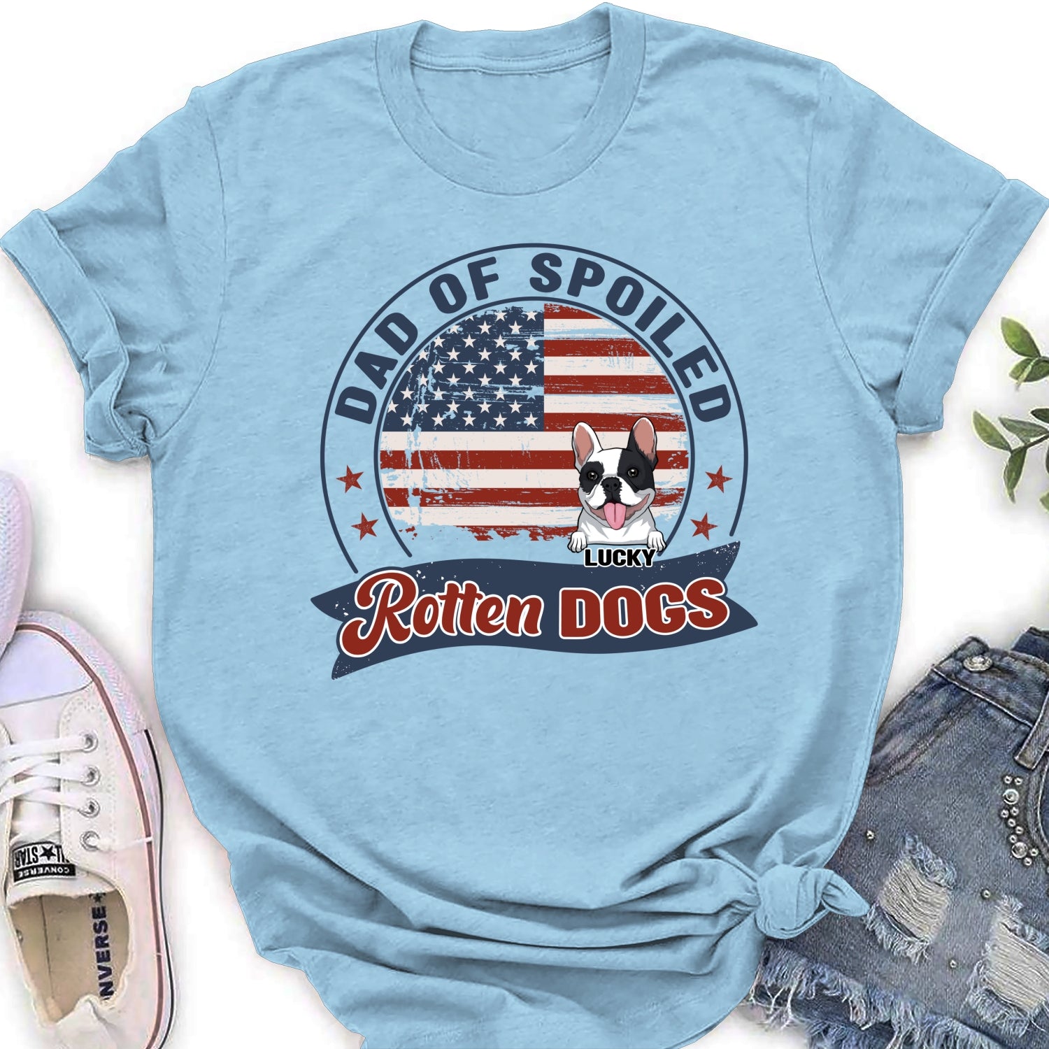 Personalized Custom Women's T-shirt for Proud Parents of Spoiled Dogs