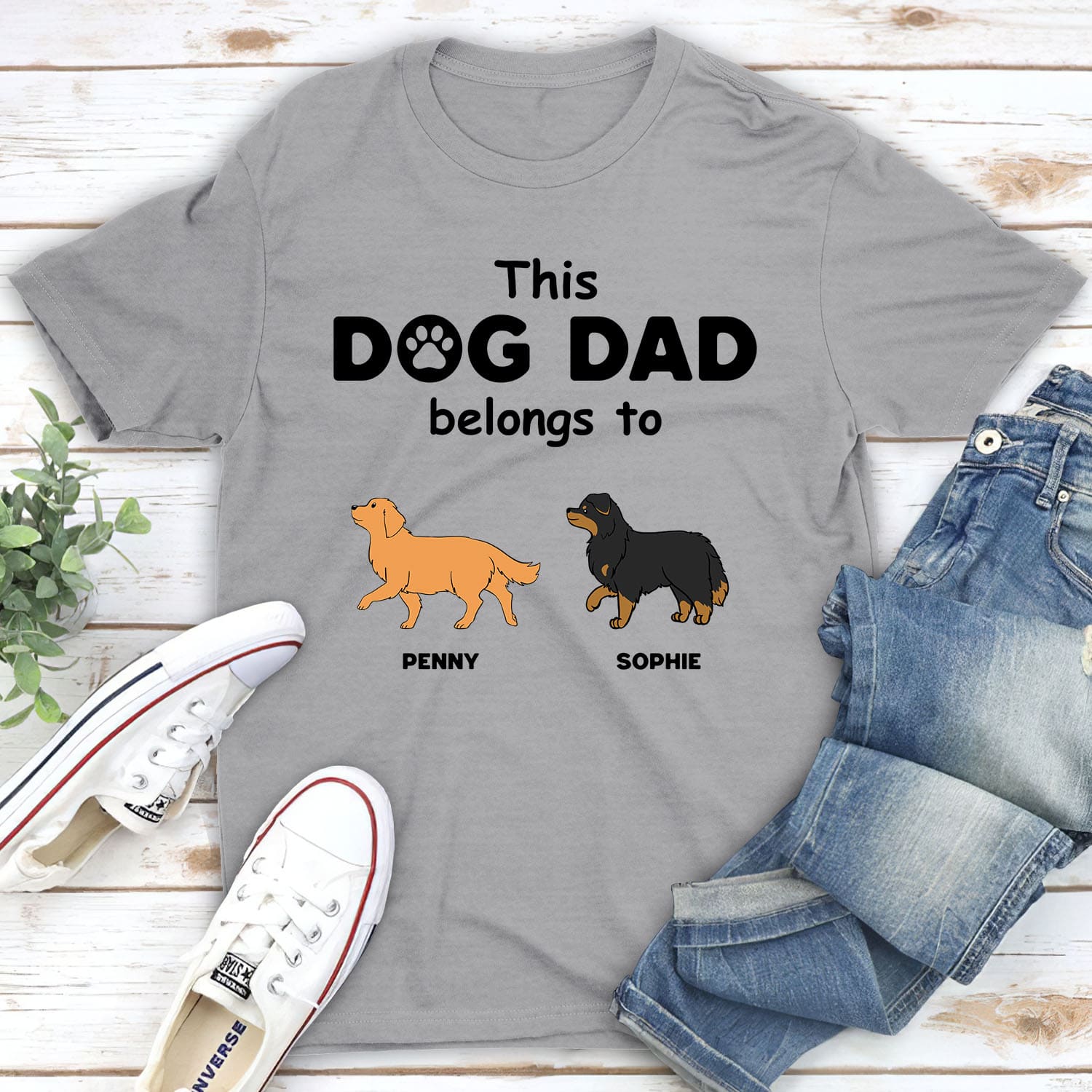 Personalized Custom Unisex 'Dog Mom Belongs To' T-shirt - Ideal Gift for Pet Lovers