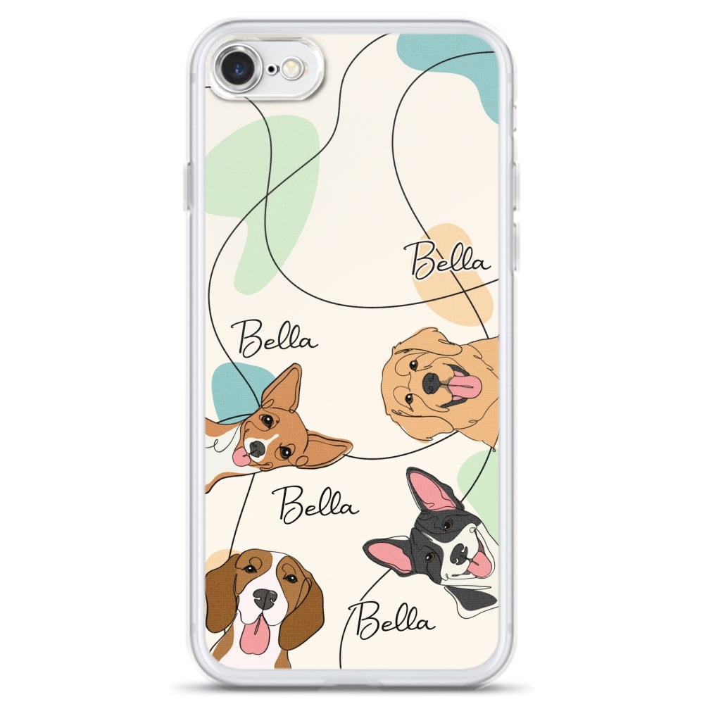 Adorable Customizable Dog Line Personalized Phone Case
