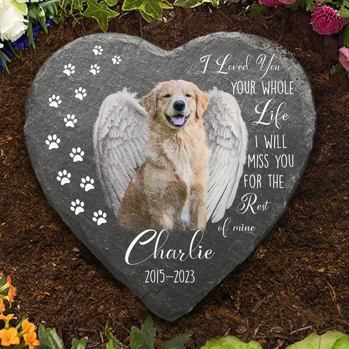 Forever in Our Hearts - Personalized Custom Pet Memorial Stone
