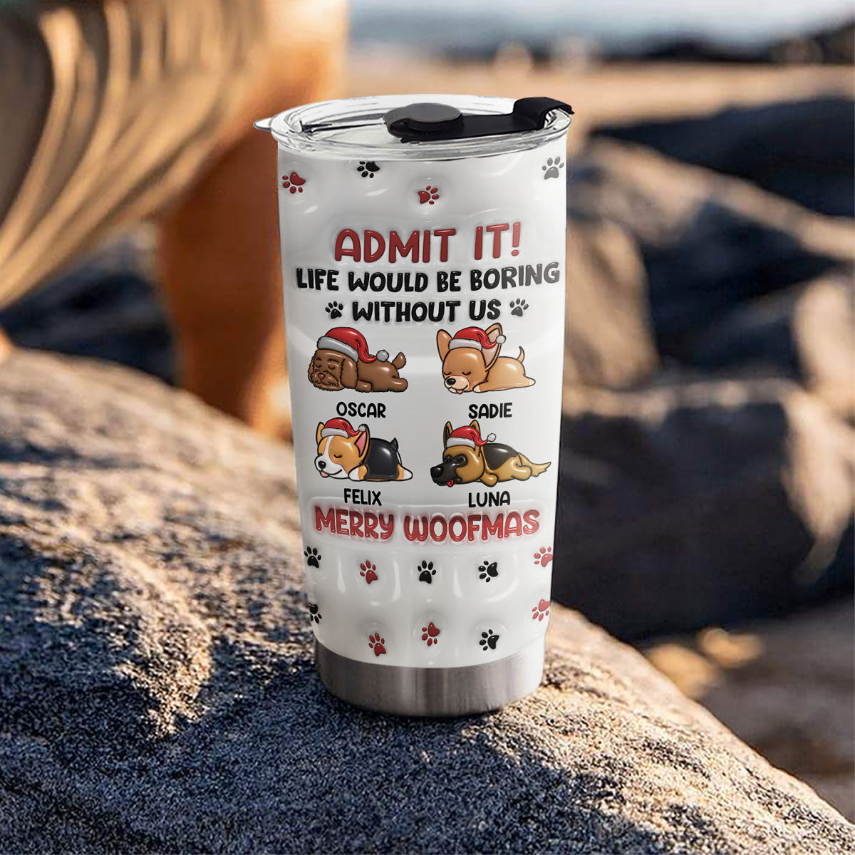 Admit It Winter - Personalized 3D Inflated Effect Custom Tumbler for All Seasons