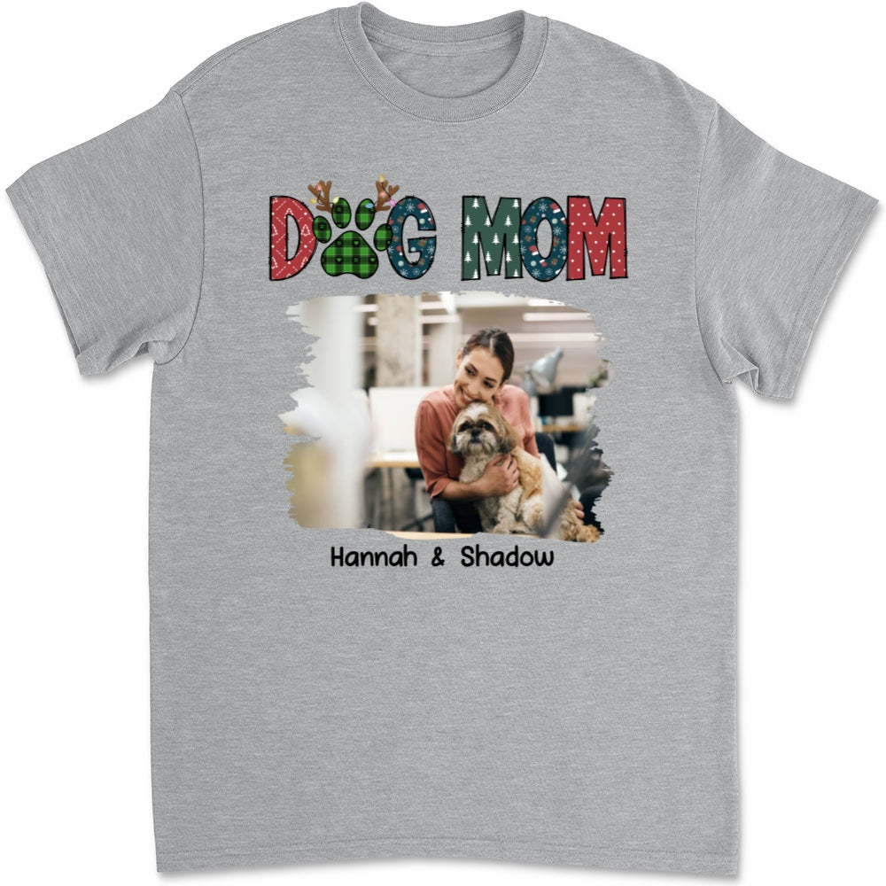 Personalized Custom Unisex 'My Lovely Dog Mom' Photo T-shirt - Ideal Gift for Pet Lovers